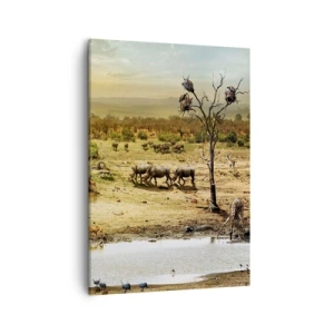 Schilderen op canvas - "Er stroomde een rivier uit Eden …" - 50x70 cm