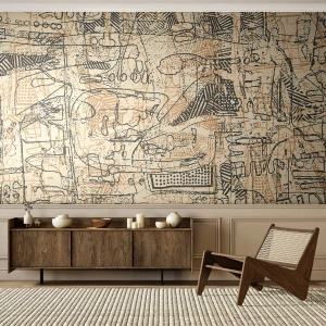 Fotobehang Standard Eco - Het wacht om te worden gedecodeerd - Grafisch, Deel, Abstractie - 200x140 cm