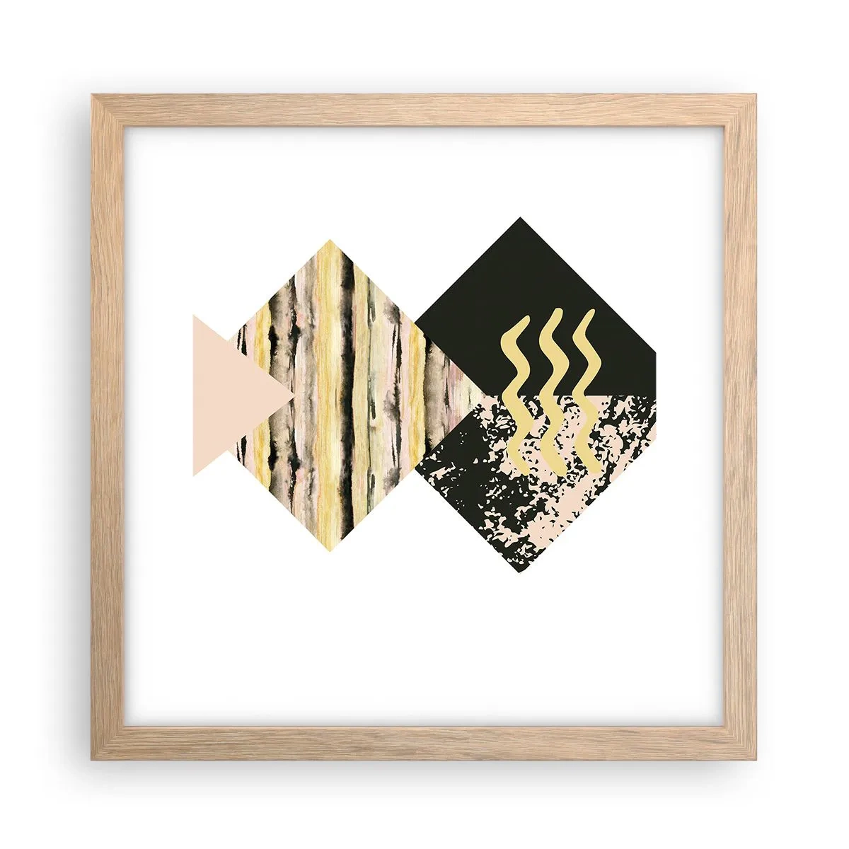 Een poster in een licht eiken lijst - Er is niet zo eenvoudig - 30x30 cm