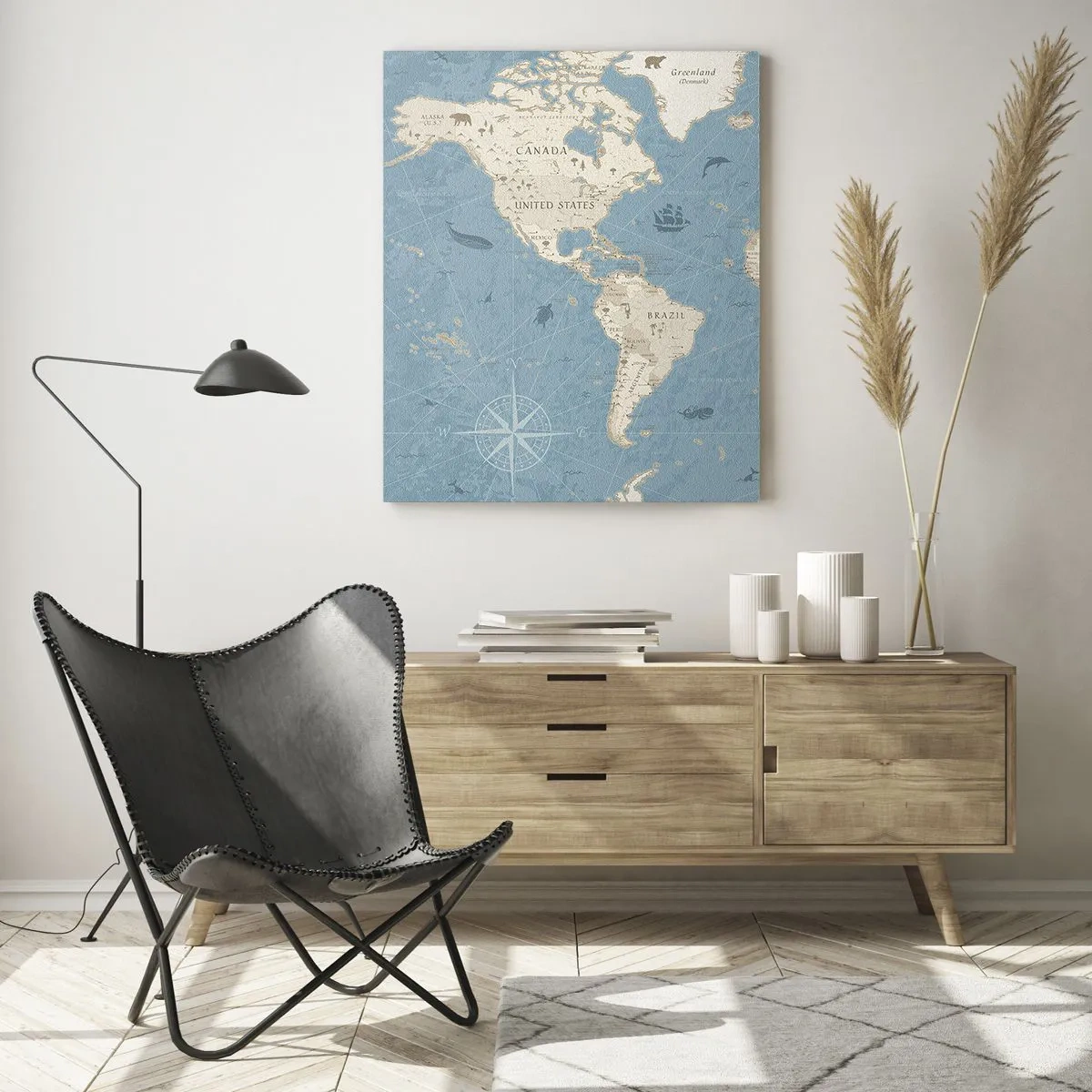 Schilderen op glas - De wereld binnen handbereik - 50x70 cm