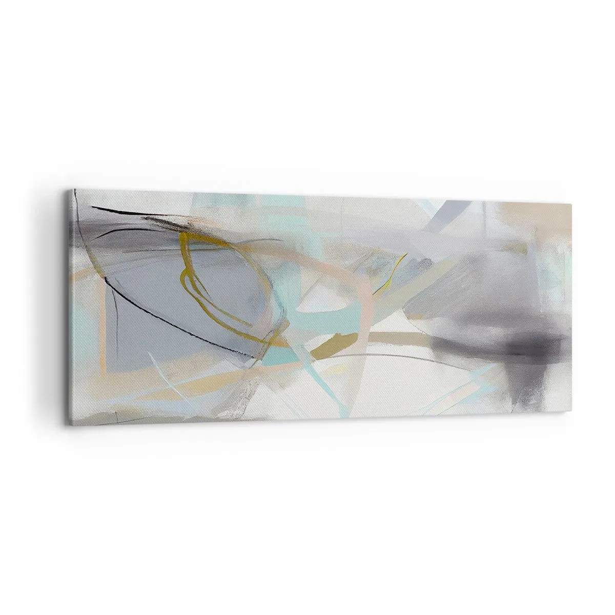 Schilderen op canvas - Mistige abstractie - 100x40 cm