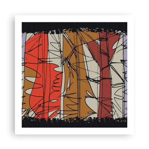 Poster - Spontane compositie - 60x60 cm