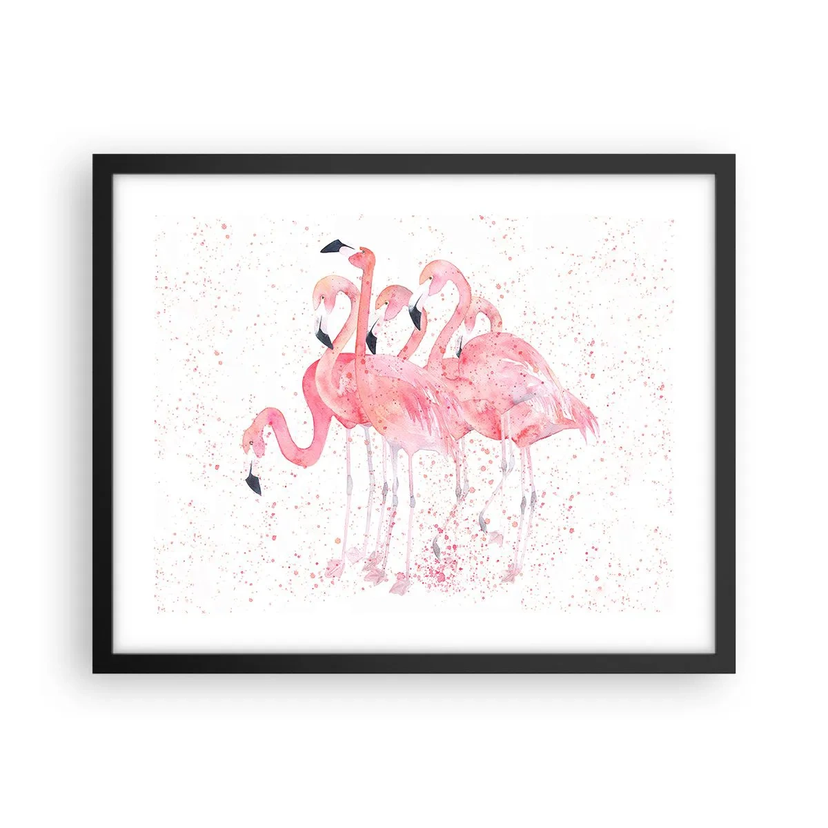 Poster in een zwarte lijst - Roze ensemble - 50x40 cm