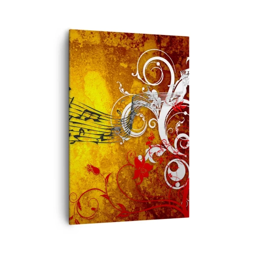 Schilderen op canvas - Laat de muziek stromen - 70x100 cm