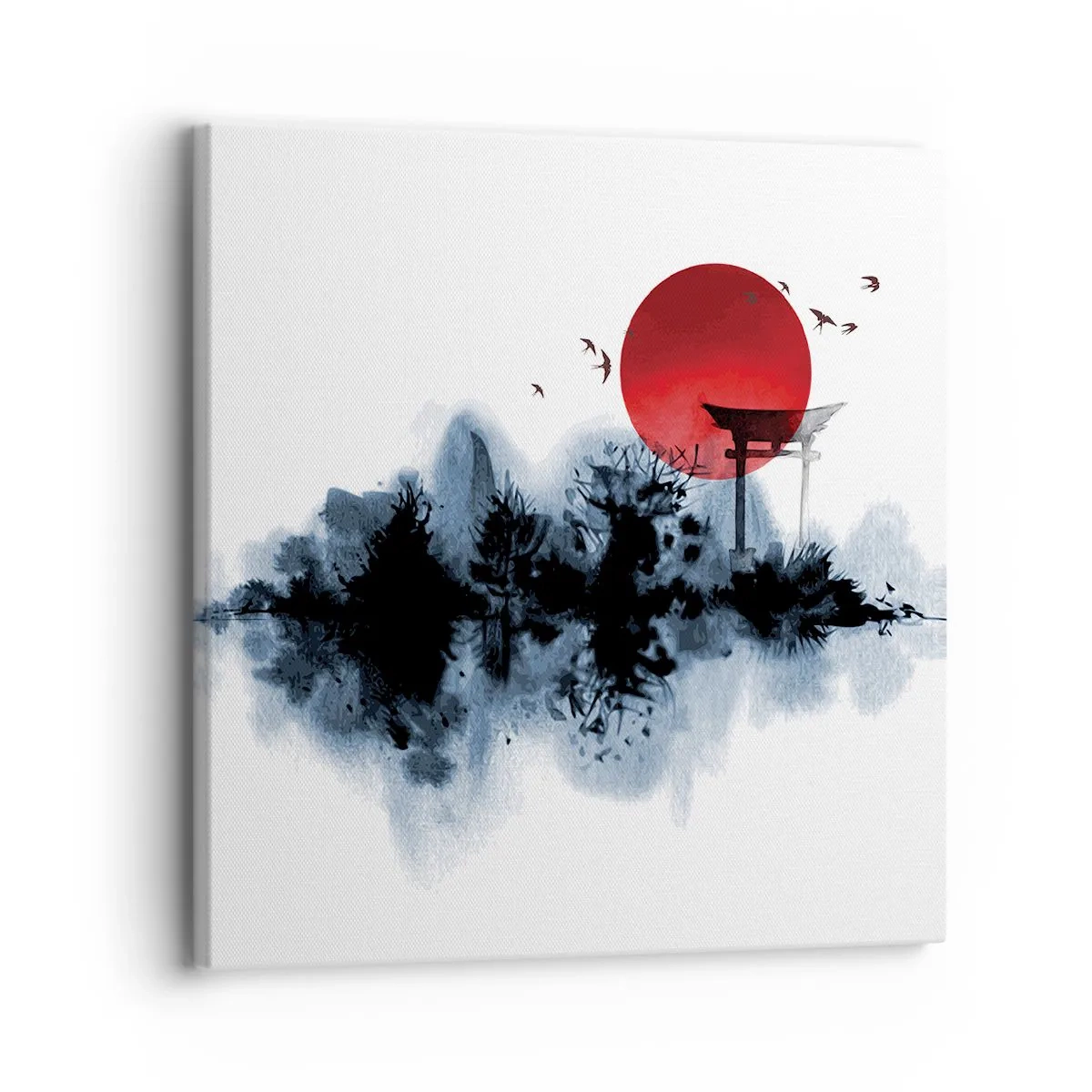 Schilderen op canvas - Japanse weergave - 30x30 cm