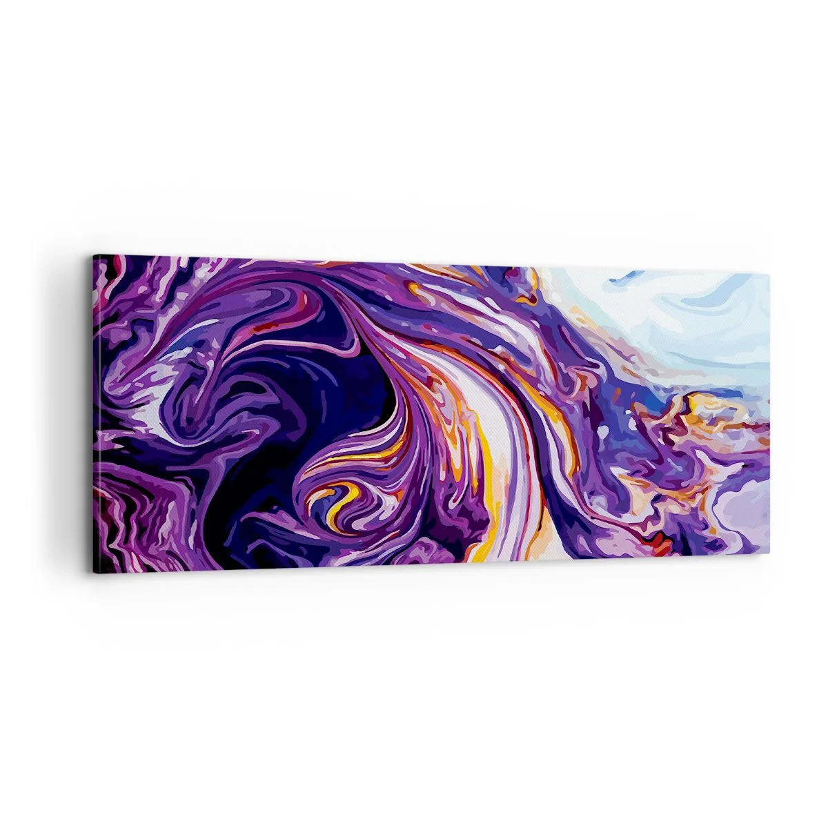 Schilderen op canvas - De vouw is paars geworden - 100x40 cm