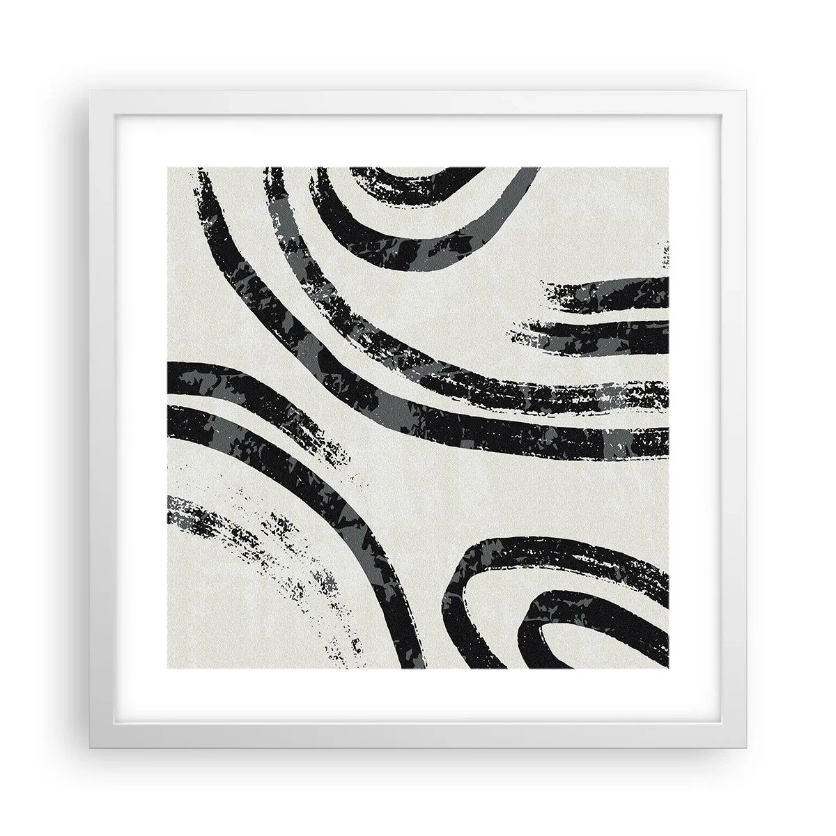 Poster in een witte lijst - Half gestopt - 40x40 cm