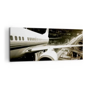 Schilderen op canvas - Vlieg de nacht in - 100x40 cm