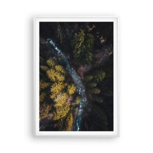 Poster in een witte lijst - Snel, sneller en sneller - 70x100 cm