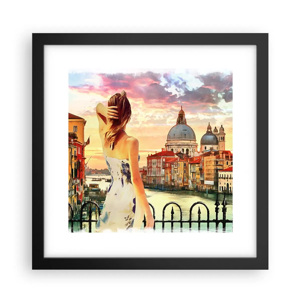 Poster in een zwarte lijst - Als een avontuur alleen in ... - 30x30 cm