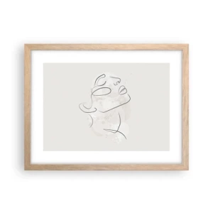 Een poster in een licht eiken lijst - De omtrek van een droom - 40x30 cm