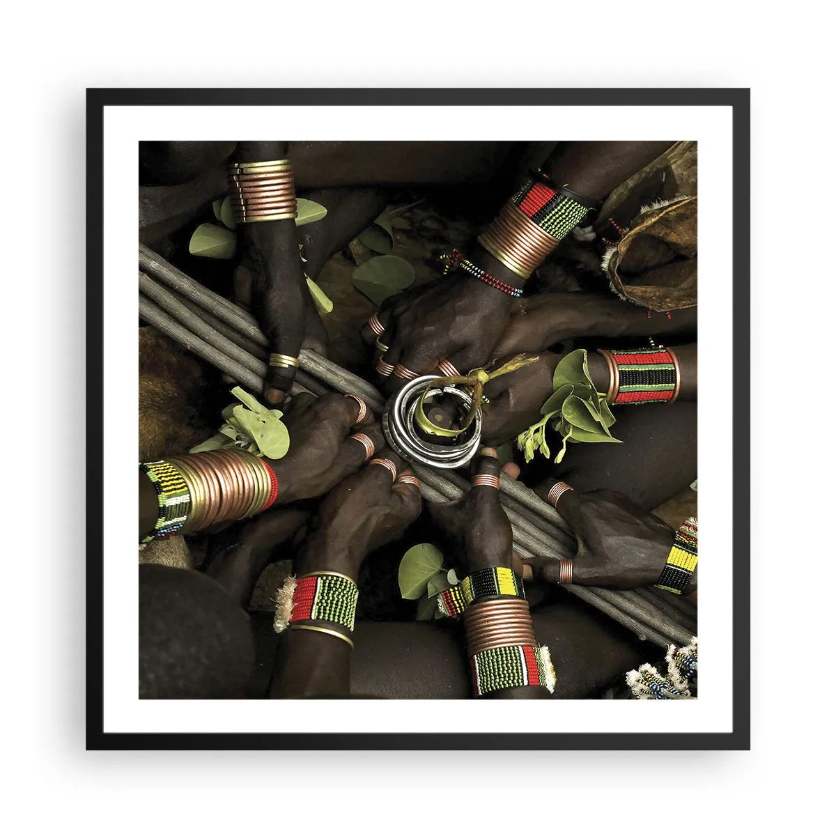 Poster in een zwarte lijst - Wij zijn samen - 60x60 cm