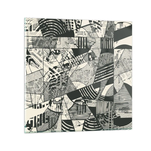 Schilderen op glas - De dynamiek van nu - 30x30 cm