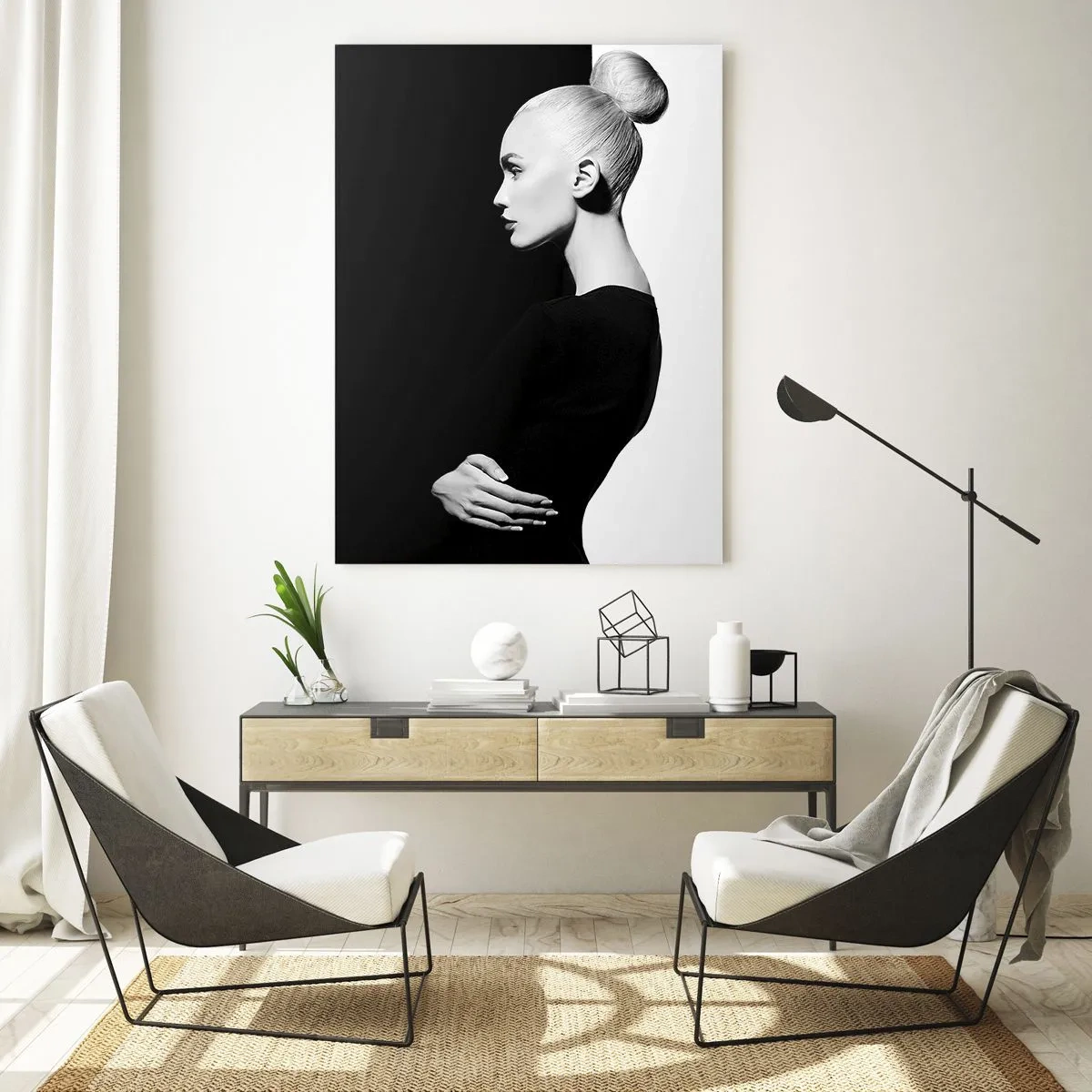 Schilderen op glas - Gewoon een vrouw - 50x70 cm