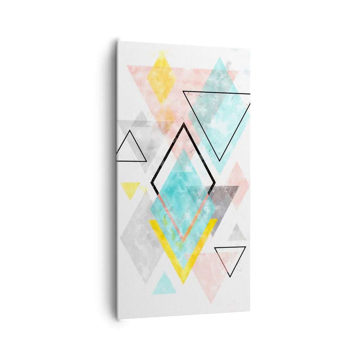 Schilderen op canvas - Geometrisch spel - 65x120 cm