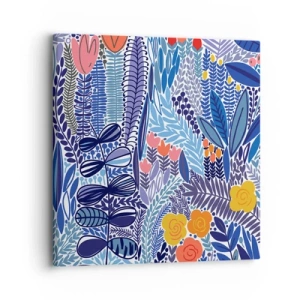 Schilderen op canvas - Hawaiiaanse tuin - 30x30 cm