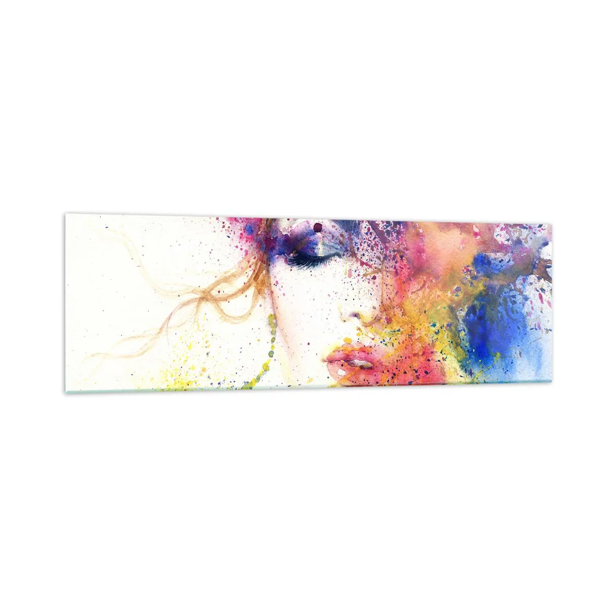 Schilderen op glas - Regenboogduizeligheid - 160x50 cm