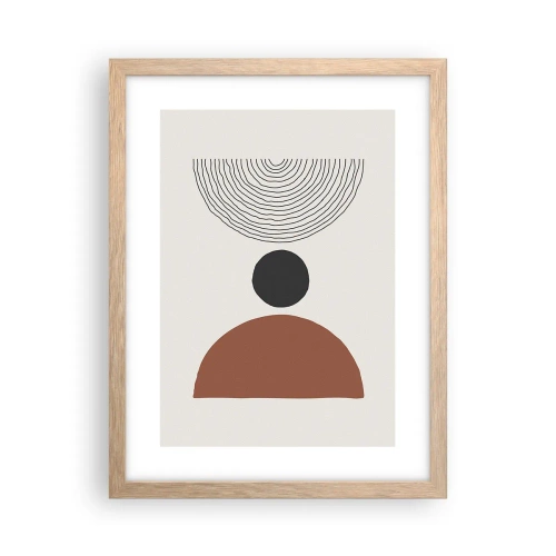 Een poster in een licht eiken lijst - Het middelpunt van de aandacht - 30x40 cm