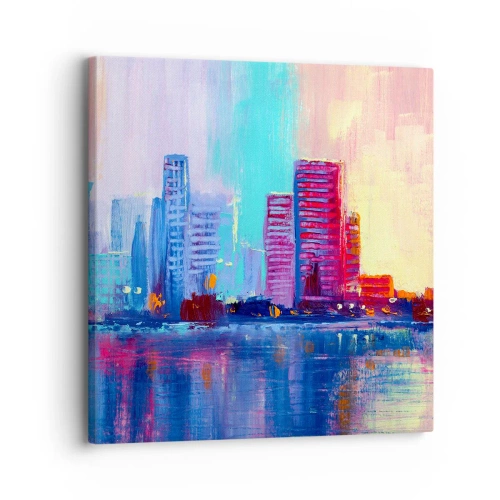 Schilderen op canvas - Badend in kleuren - 30x30 cm