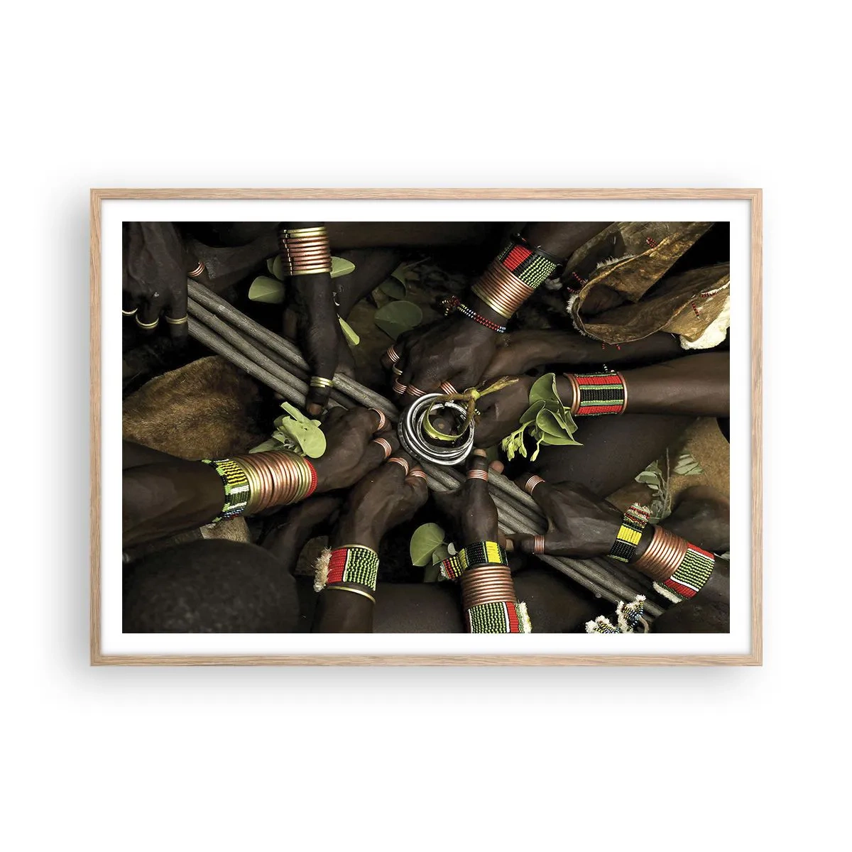 Een poster in een licht eiken lijst - Wij zijn samen - 100x70 cm