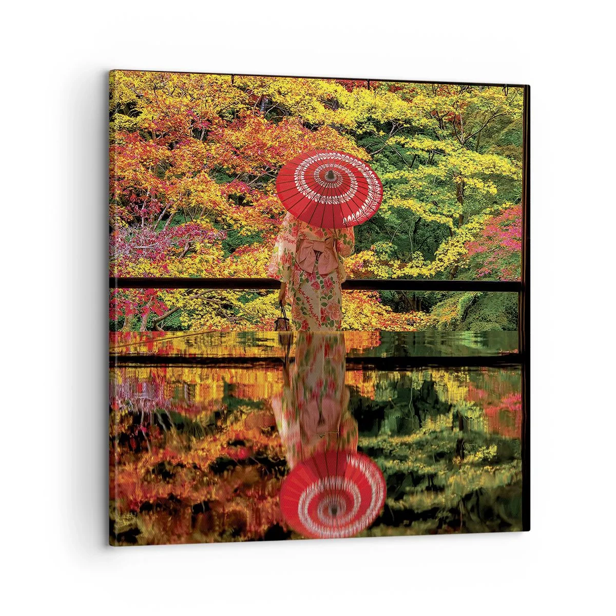 Schilderen op canvas - In de tempel van de natuur - 60x60 cm