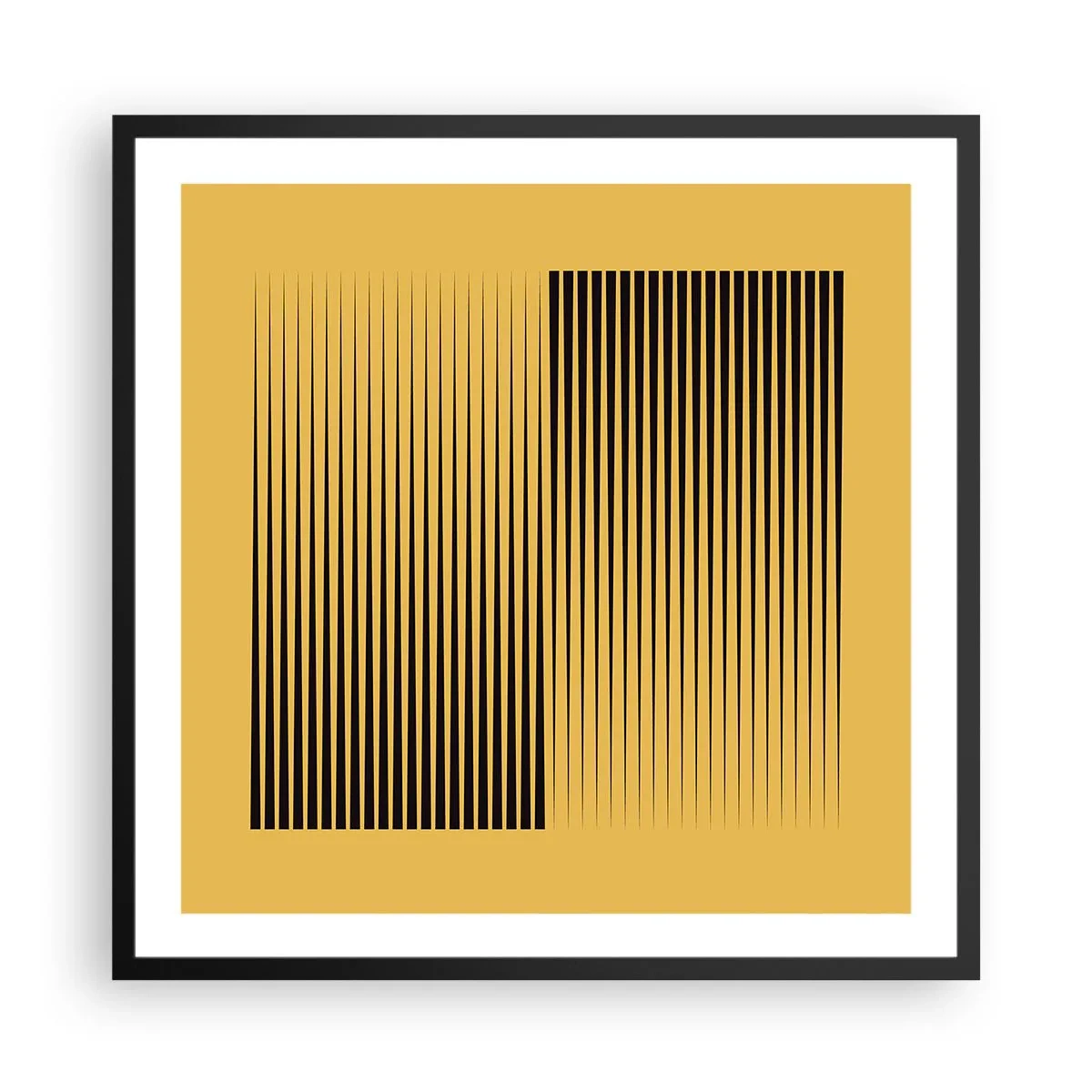 Poster in een zwarte lijst - Vierkant van tegenpolen - 60x60 cm