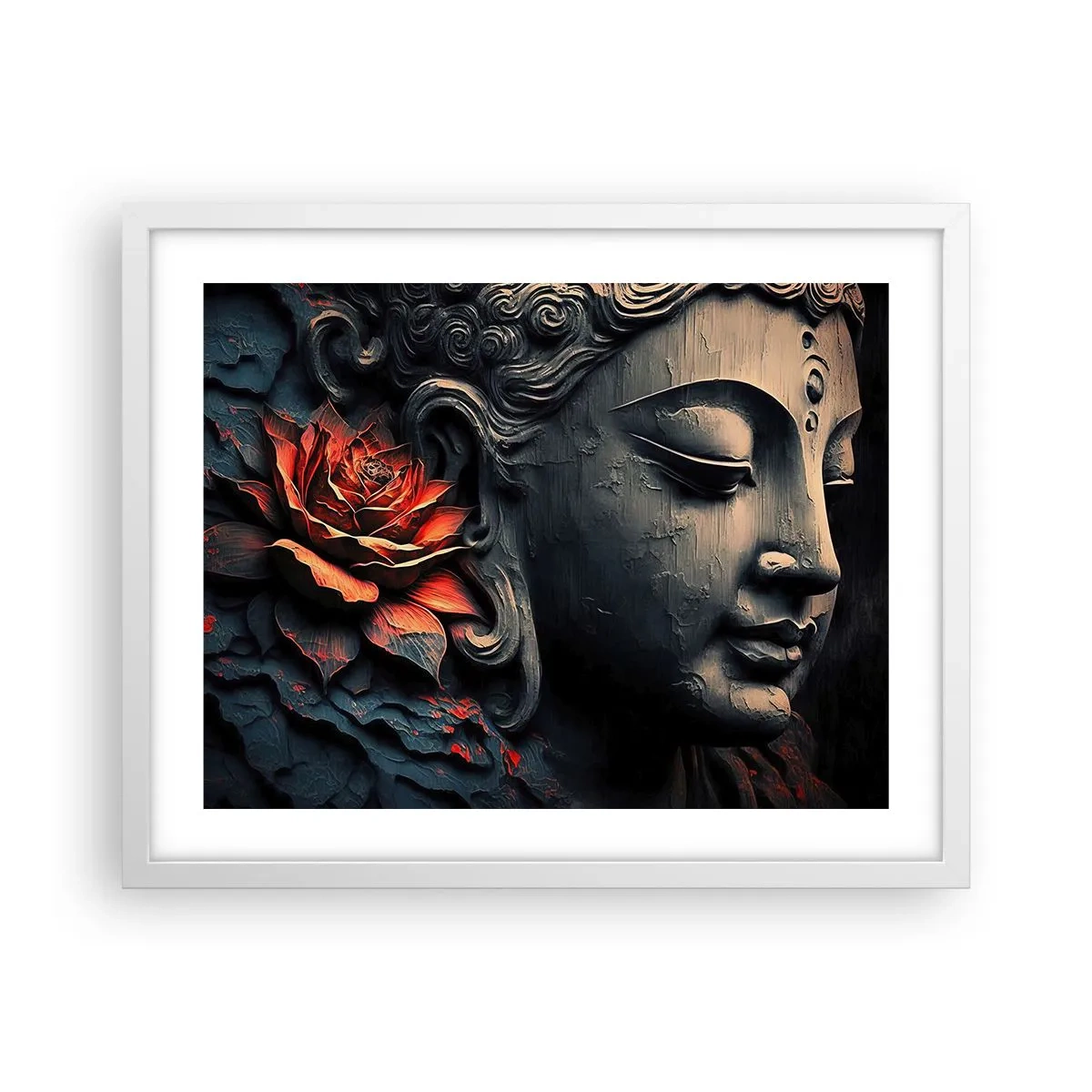 Poster in een witte lijst - In harmonie met de wereld - 50x40 cm