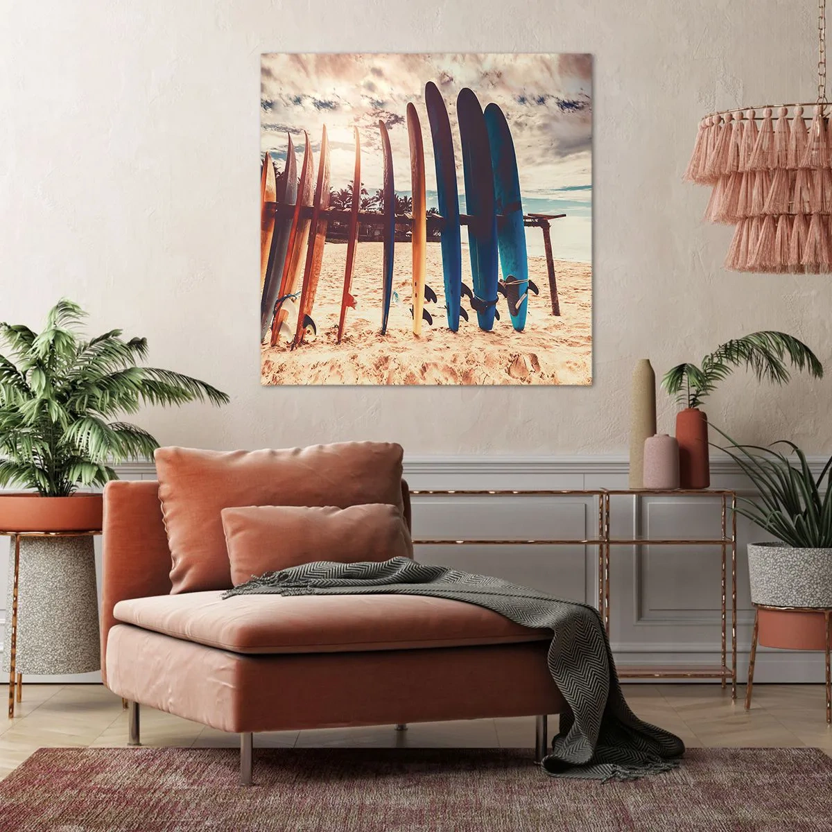 Schilderen op canvas - Weltrusten, zie je morgen - 70x70 cm