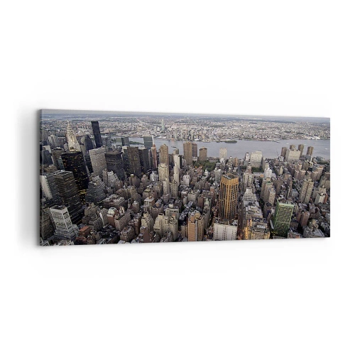 Schilderen op canvas - Het kloppend hart van onze tijd - 100x40 cm