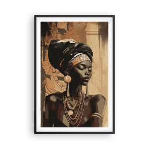 Poster in een zwarte lijst - Afrikaanse majesteit - 61x91 cm