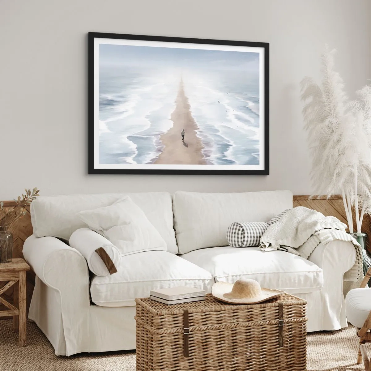 Poster in een zwarte lijst - Een gouden toekomst - 100x70 cm