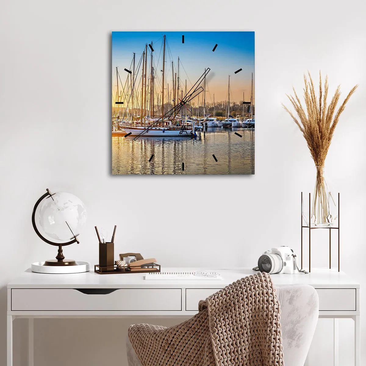 Wandklok - Klok - De wind moet ook slapen - 40x40 cm