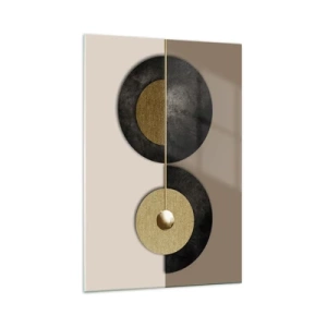 Schilderen op glas - Variaties rond de cirkel - 70x100 cm