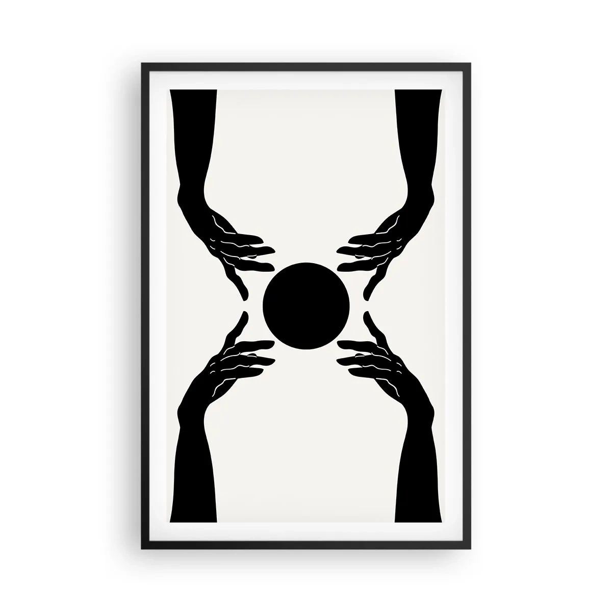 Poster in een zwarte lijst - Geheim teken - 61x91 cm