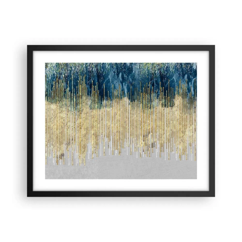 Poster in een zwarte lijst - Vergulde grens - 50x40 cm