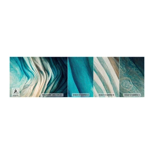 Fotobehang Monster Premium Sand - Blauwe onverzadigbaarheid - Deel, 3D, Abstractie - 100x30 cm