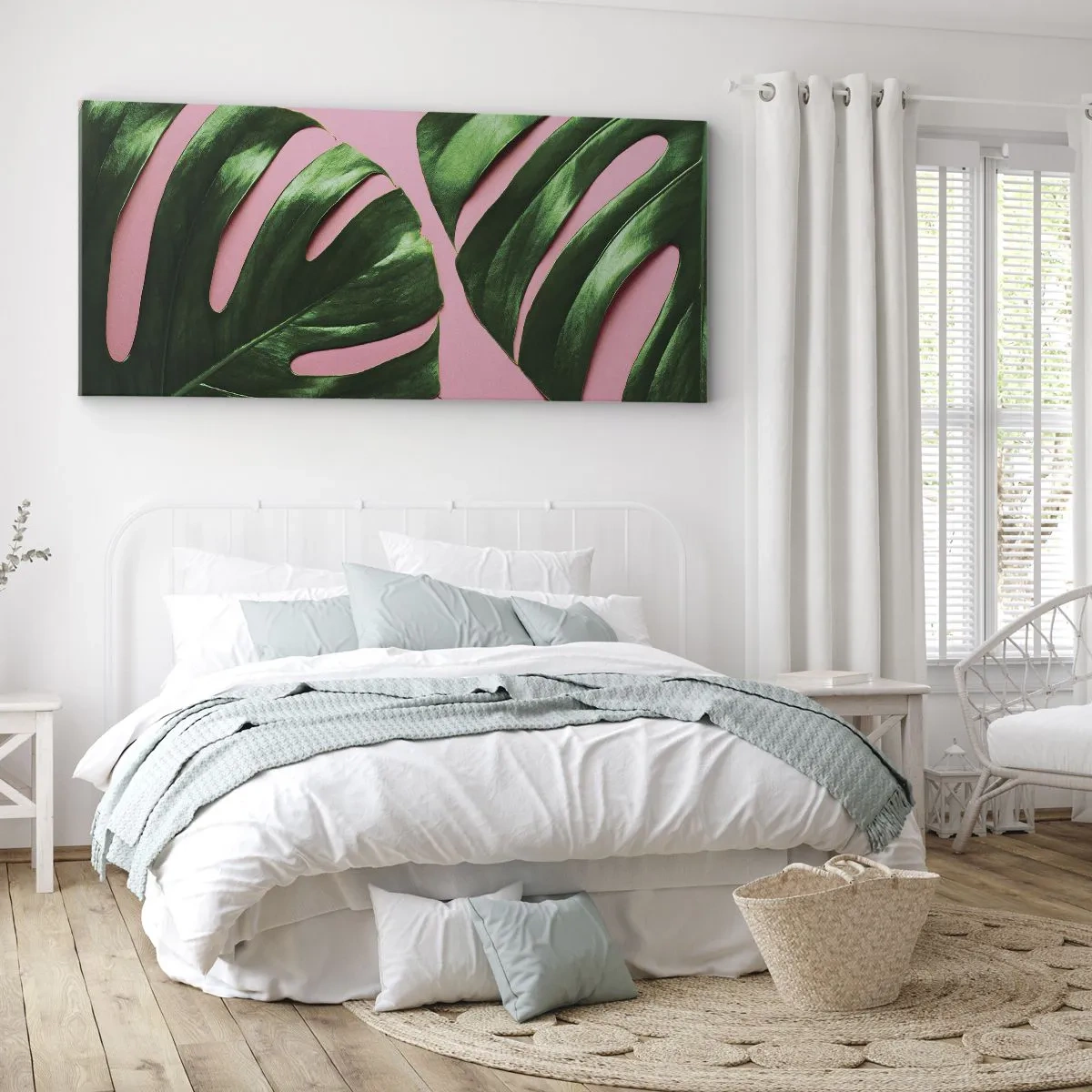 Schilderen op canvas - Groene rendez-vous - 100x40 cm