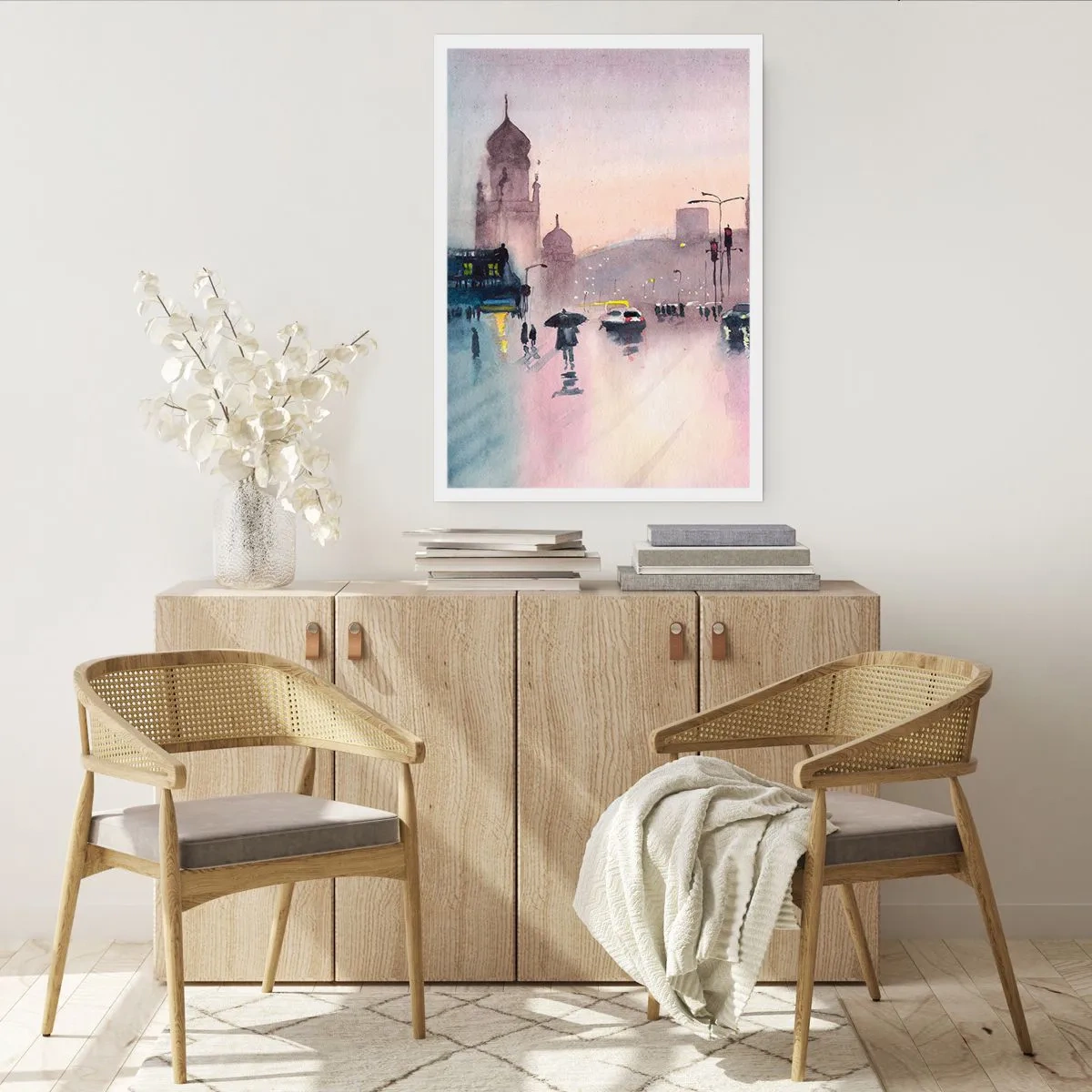 Poster - In de regenachtige nevel - 61x91 cm