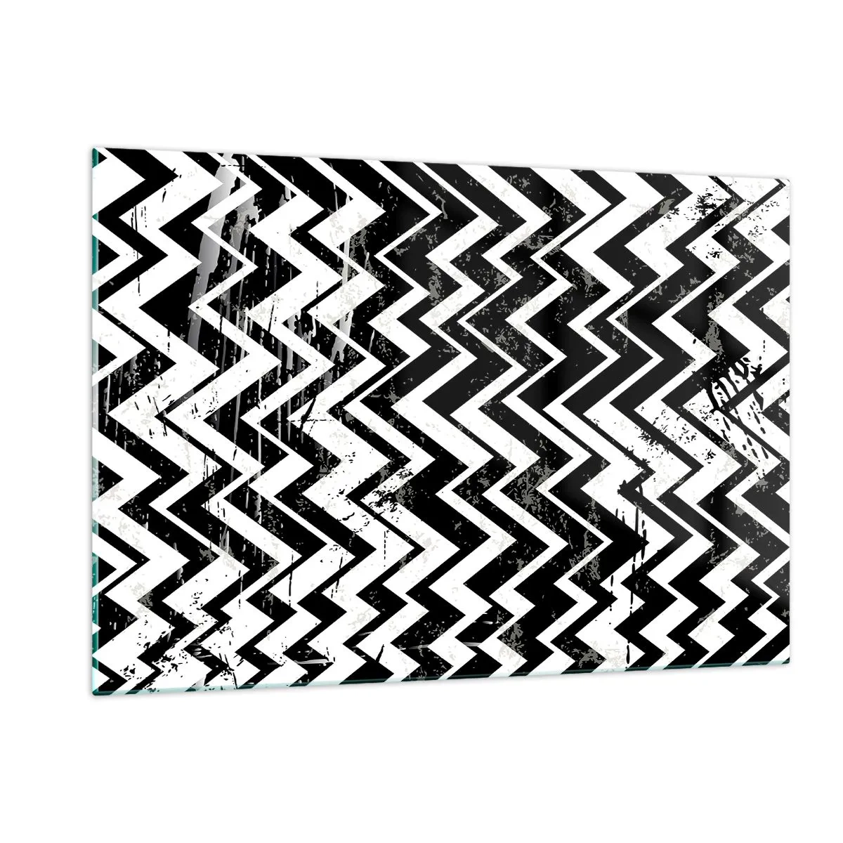 Schilderen op glas - Zyg-wit, zag-zwart - 120x80 cm