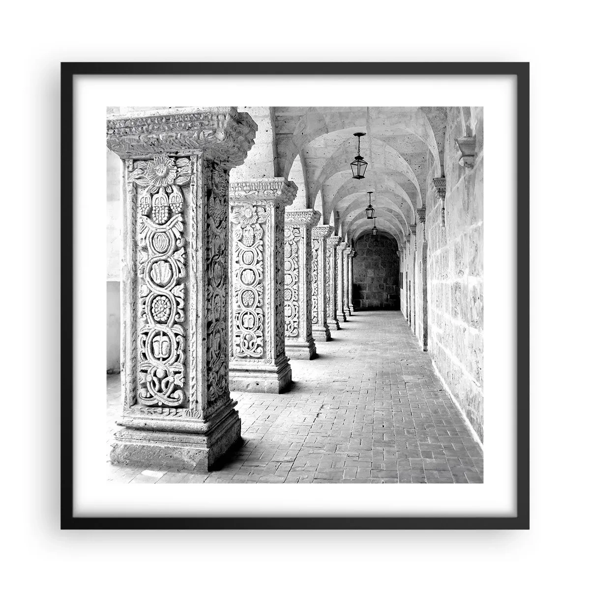 Poster in een zwarte lijst - En waar naar toe….? - 50x50 cm