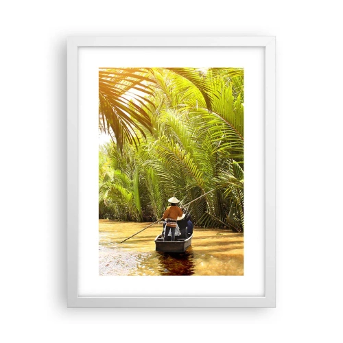 Poster in een witte lijst - Een palmravijn langs - 30x40 cm