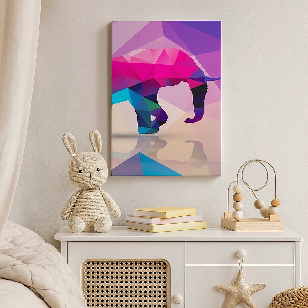 Schilderen op canvas - Kristallen dinosaurus - 50x70 cm