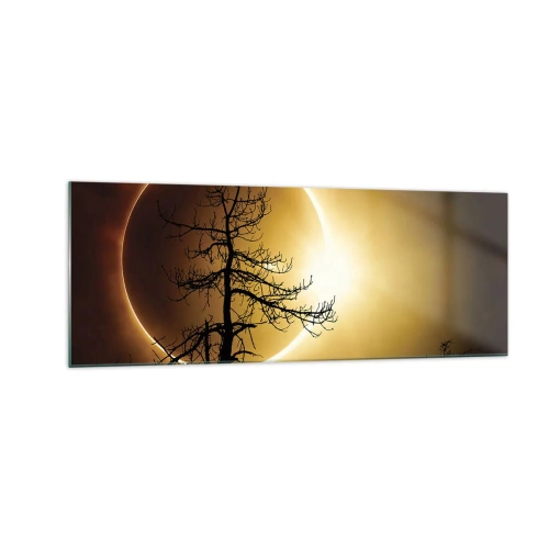 Schilderen op glas - Totale zonsverduistering - 140x50 cm