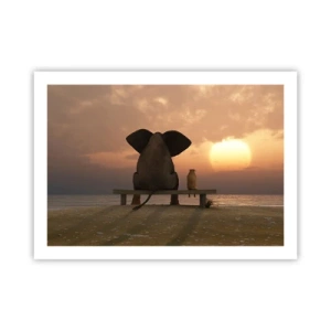 Poster - Het is goed om samen stil te zijn - 70x50 cm