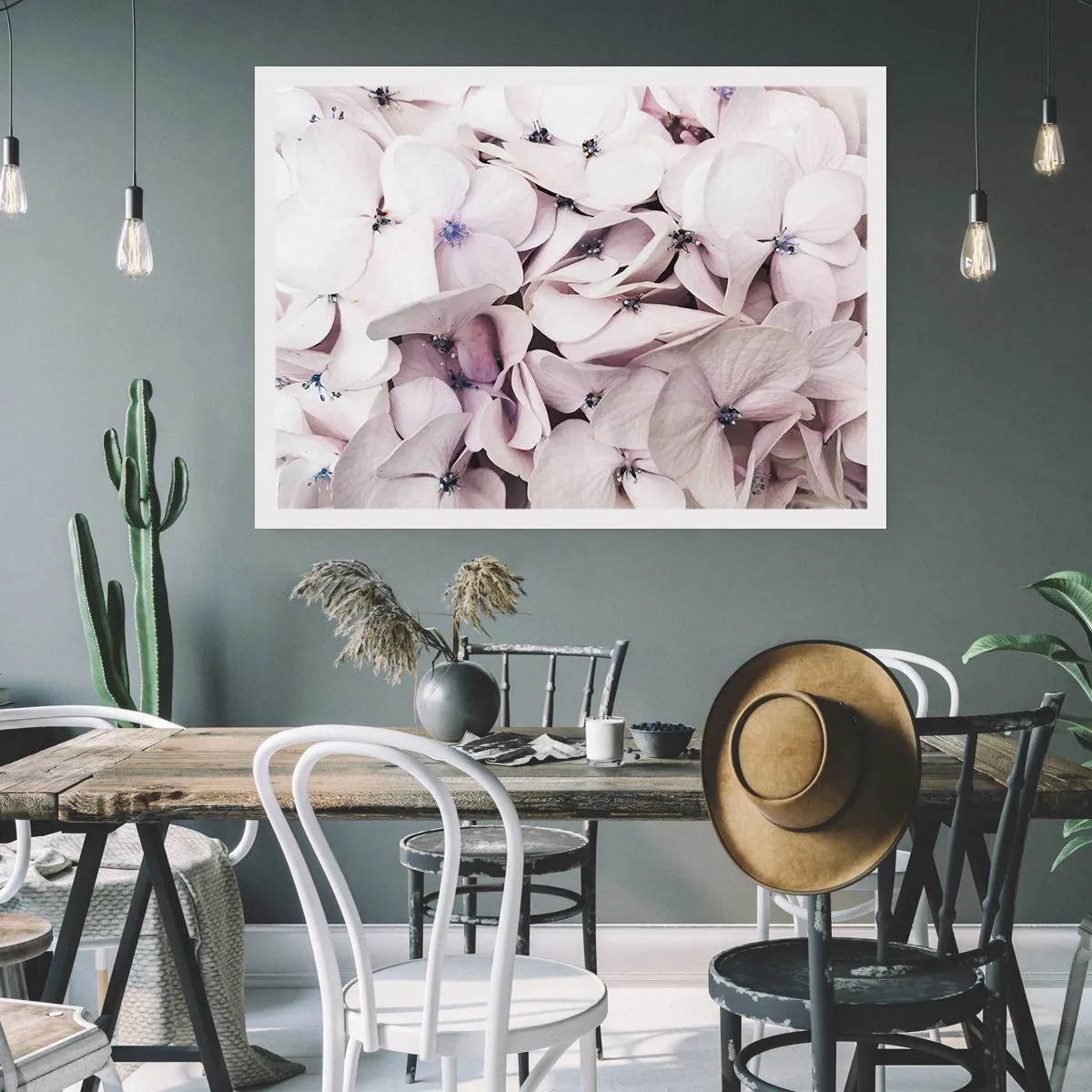 Poster - In een vloed van bloemen - 100x70 cm