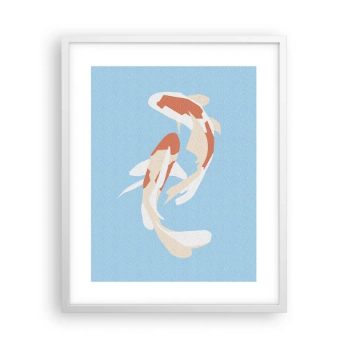 Poster in een witte lijst - Spontaan synchroonzwemmen - 40x50 cm