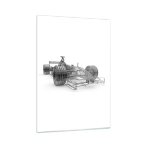 Schilderen op glas - Perfect ontwerp - het idee van momentum - 50x70 cm