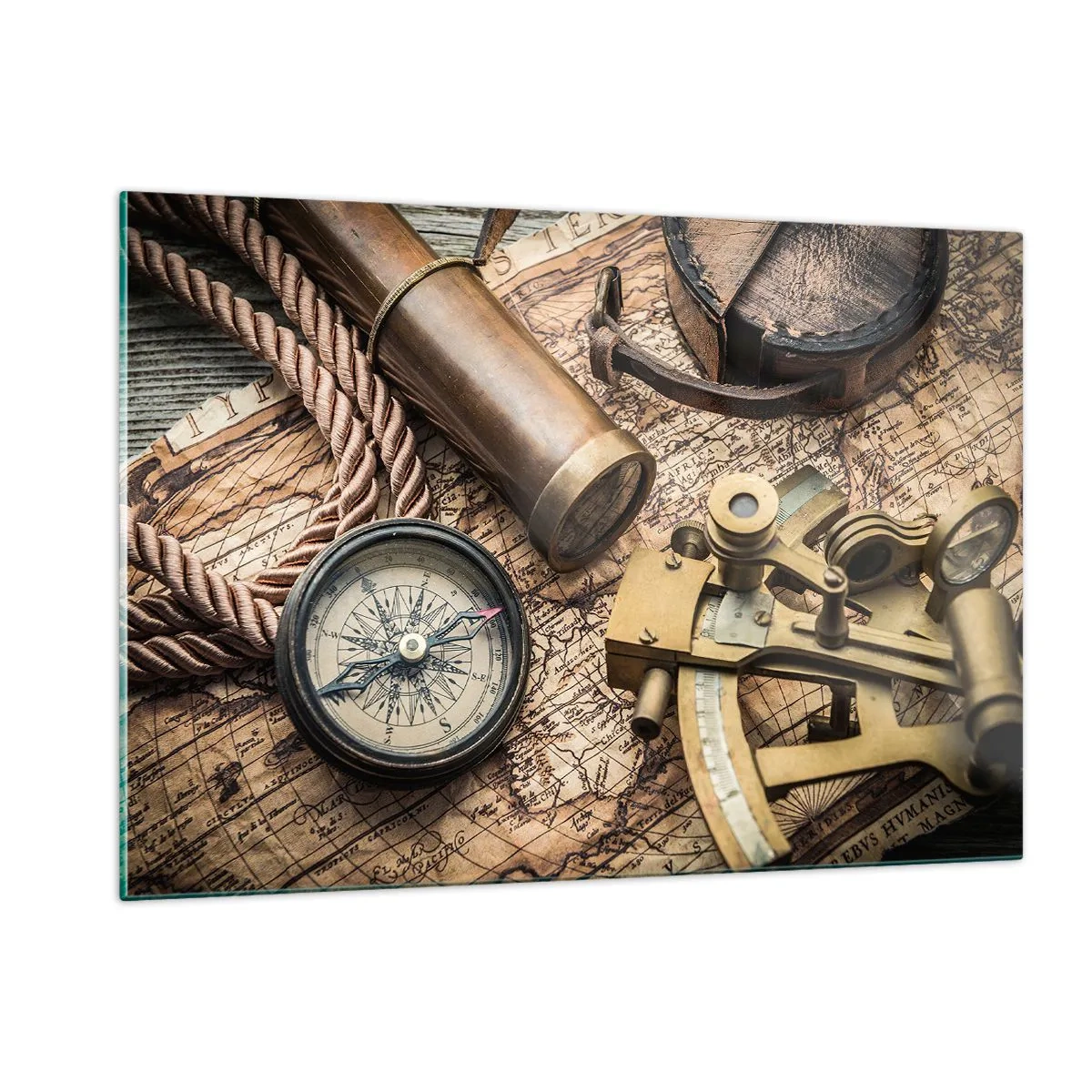 Schilderen op glas - Zet koers - 120x80 cm