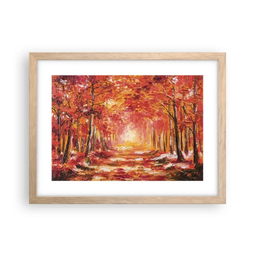 Een poster in een licht eiken lijst - Koperen bos - 40x30 cm