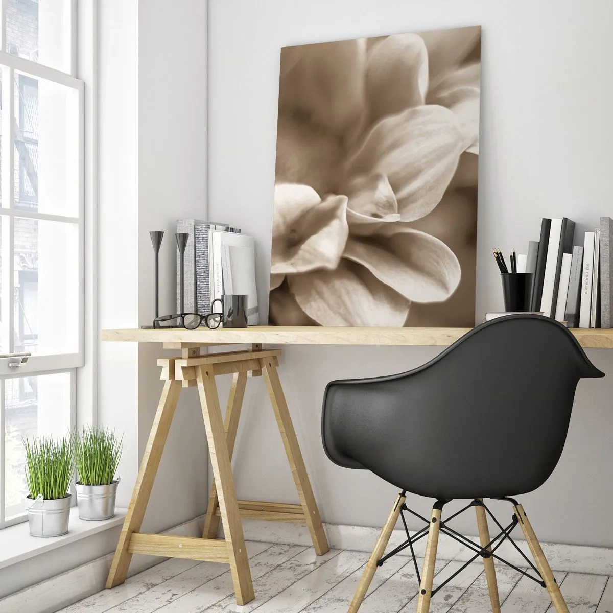 Schilderen op glas - Zo zacht als een glimlach - 50x70 cm